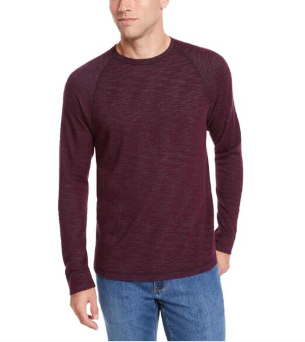 Tommy Bahama Duncan Deux Over Crew Reversible Sweater Maroon Size S